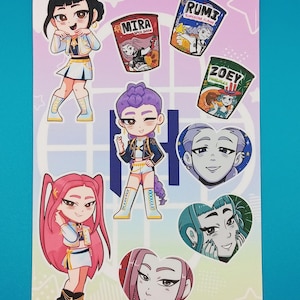 KPOP Demon Hunters - 4x6 Huntrix Sticker Sheet