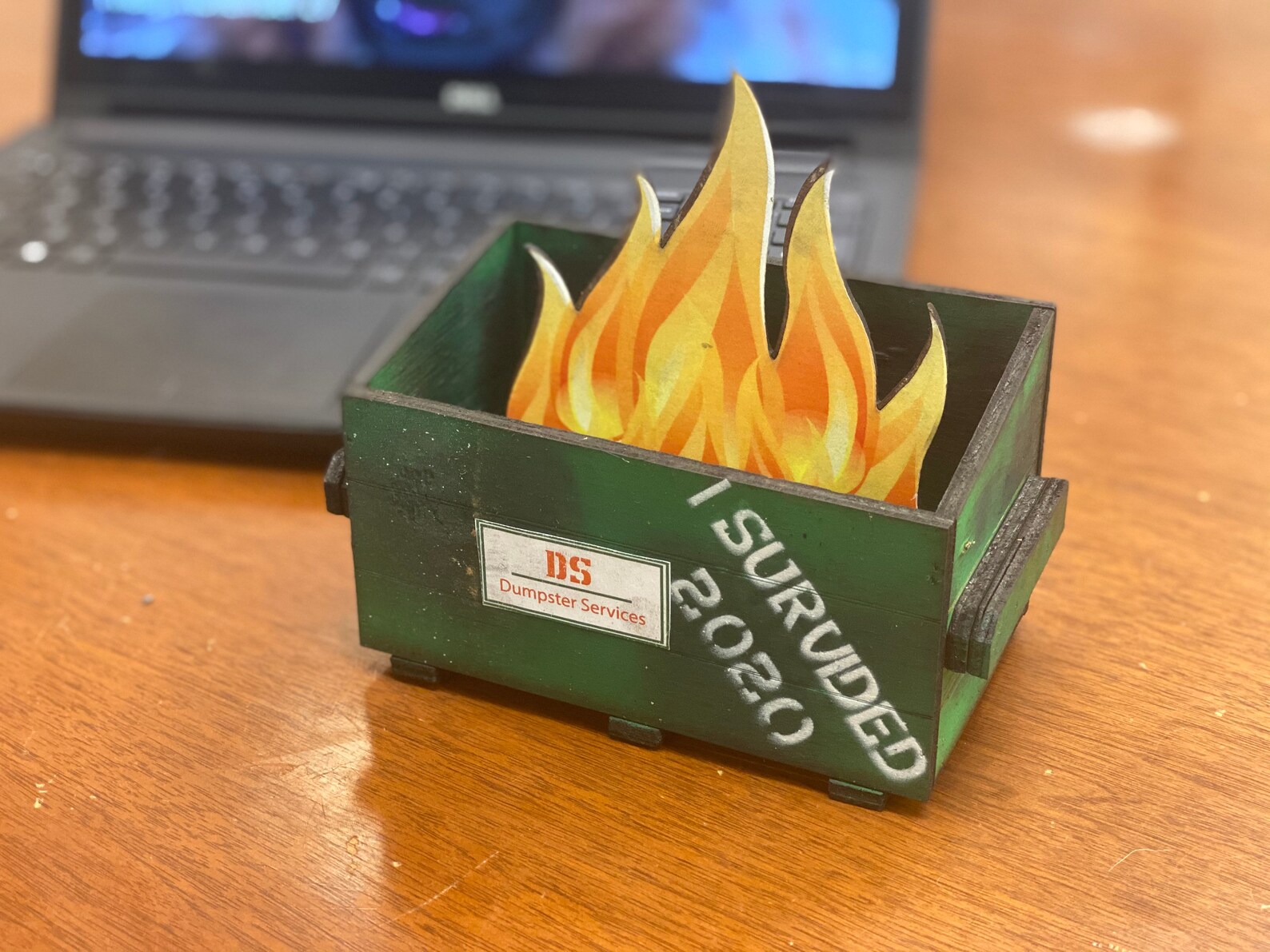 I Survived 2020 Dumpster Fire Candle Pen Holder Printed fire Etsy