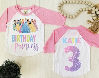 Disney princess birthday shirt, disney birthday shirt, girl birthday shirt, birthday shirt, disney shirt, 1st birthday, 1st birthday shirt
