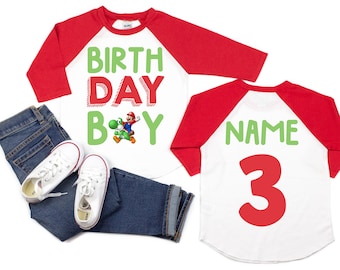 Mario birthday shirt, Super Mario shirt, Mario birthday, Yoshi Birthday Shirt, Nintendo shirt Super Mario Birthday Shirt, Yoshi Birthday