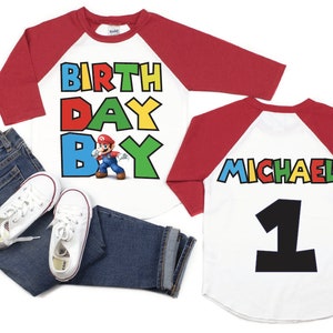 Mario Birthday Shirt, Super Mario shirt, Mario birthday, Nintendo Birthday Shirt, Super Mario Birthday Shirt, Boys birthday Tee, Yoshi shirt