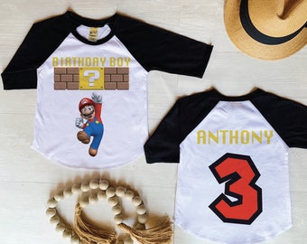 Super Mario birthday shirt, Super Mario shirt, Mario birthday shirt, Mario birthday, Nintendo Birthday Shirt, Boys birthday shirt, Mario Tee