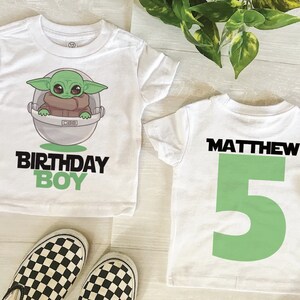 Baby Yoda Birthday Shirt, Yoda Shirt, Star Wars Birthday Shirt, Star ...