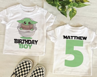 Baby Yoda Birthday Shirt, Yoda shirt, Star Wars birthday shirt, star wars shirt, Yoda birthday, Baby Yoda Star Wars, Baby Yoda, Star Wars