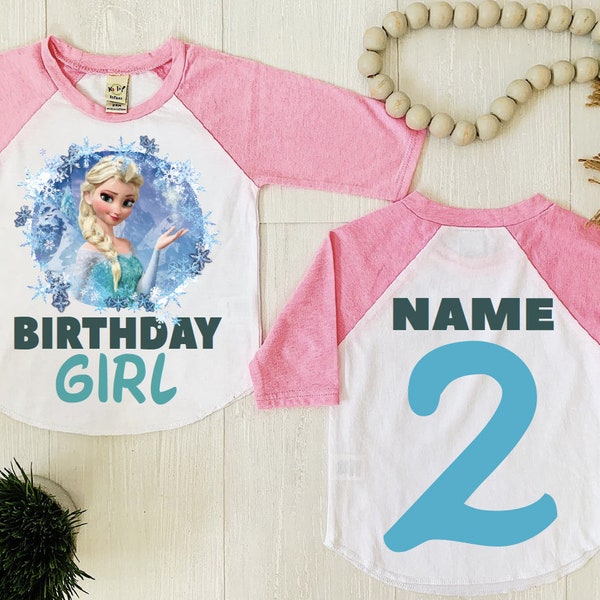 Elsa Birthday Shirt, Frozen birthday shirt, Disney birthday shirt, Girls birthday shirt, Disney shirts, Disney Clothing, Elsa birthday