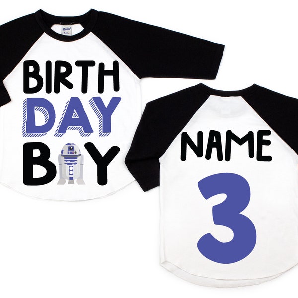R2D2 birthday shirt boy, star wars birthday shirt boy, r2d2 star wars shirt boy, star wars theme birthday, star wars party
