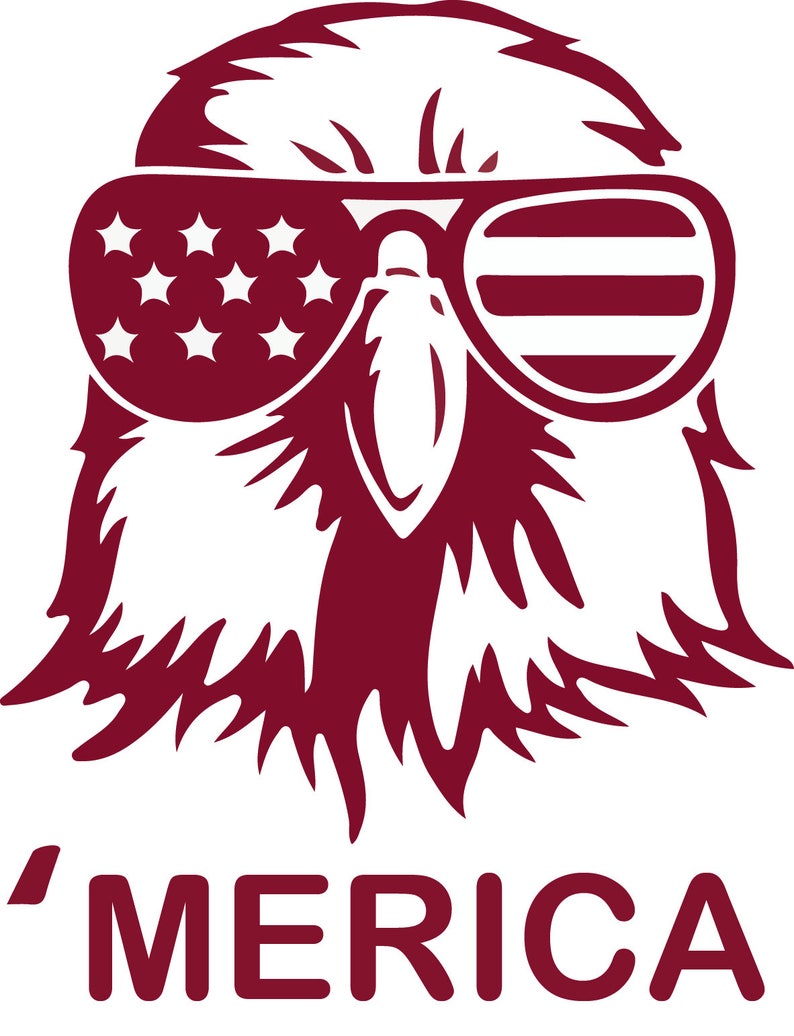 Merica Red Brid Svg Happy 4th July Independence Day Happy | Etsy