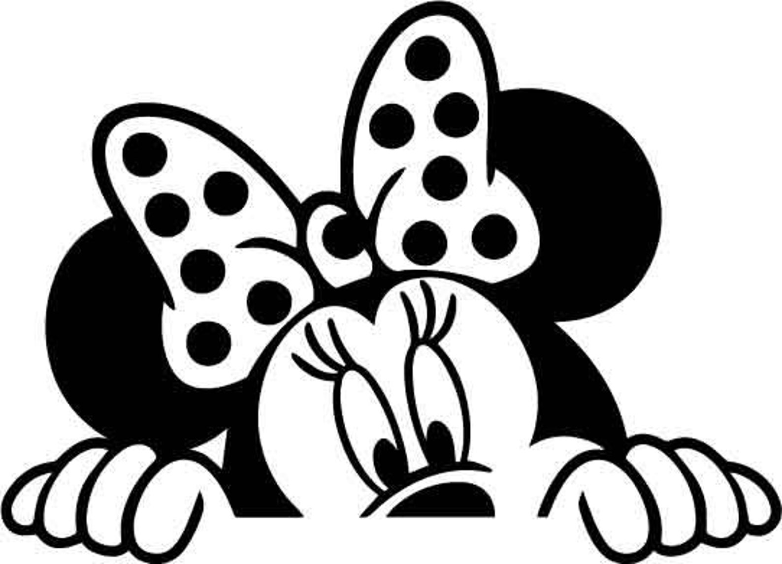 Minnie Mouse Peeking Svg Minnie Mouse Face Svg Disney Svg Etsy In | My ...