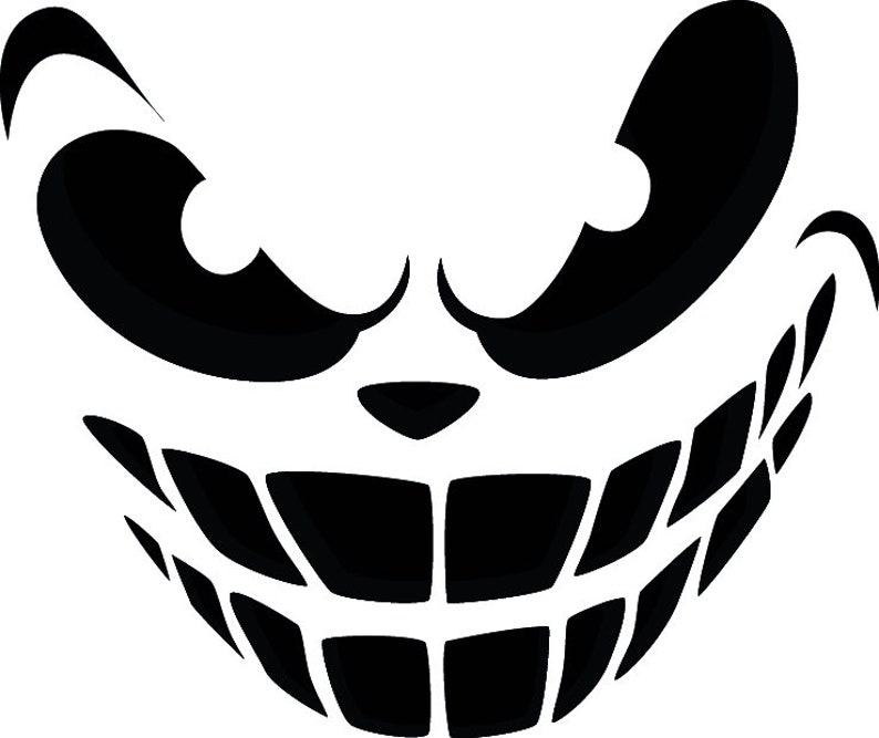 Pumpkin Angry and Smile Svg Smiling Carved Svg Scalable | Etsy