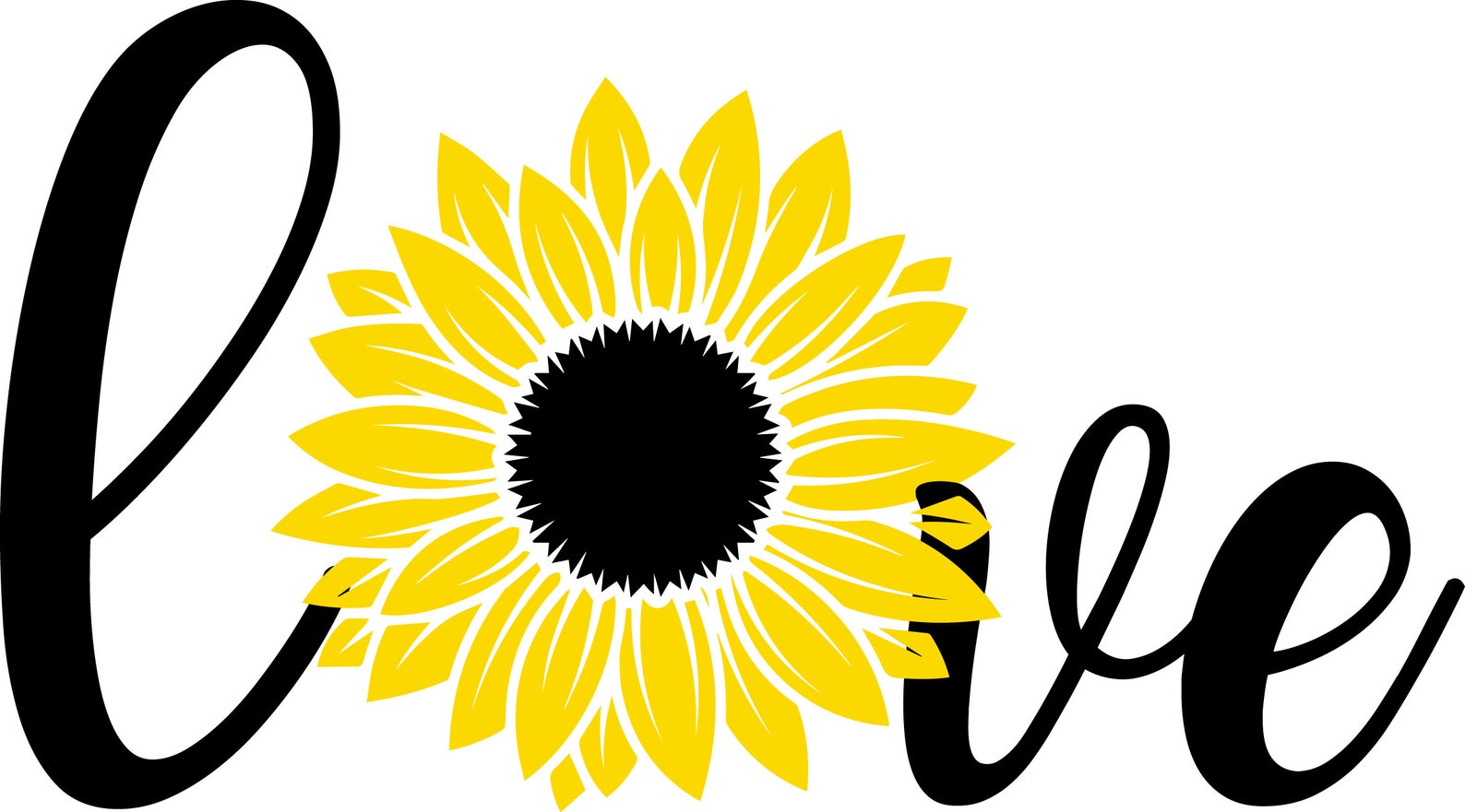 Sunflower Love Design Svg Love Svg Positive Svg Etsy