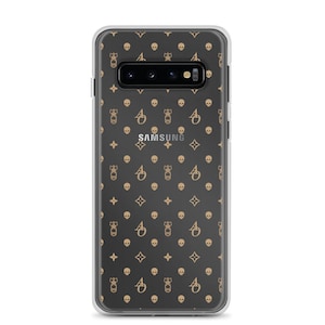 Louis Vuitton White Monogram Leather Protective Case for Samsung