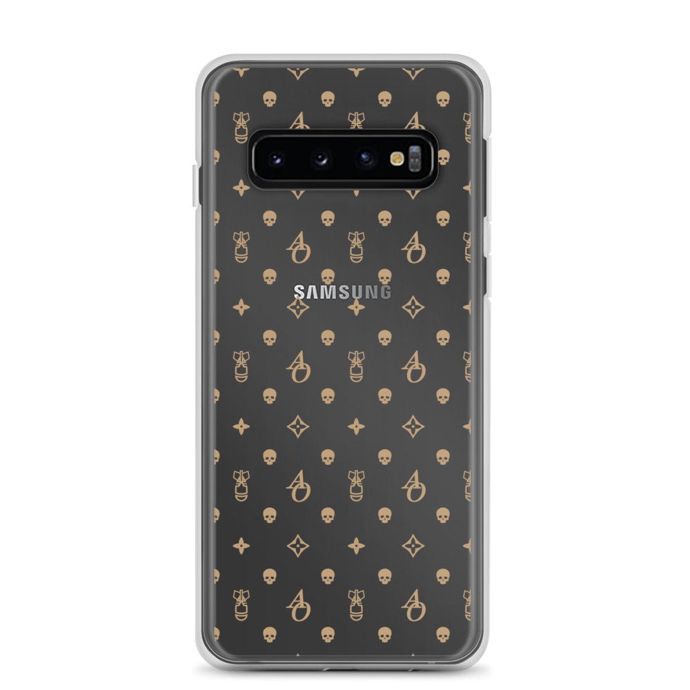 Classic Black Louis Vuitton X Supreme Samsung Galaxy Z Fold 5 Clear Case