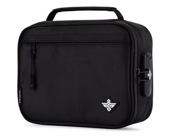Erozul Exodus v2 Smell Proof Case with Combination Lock Water Resistant Smell Proof Stash Case for Herbs & Accessories + Bonus Gifts - Black