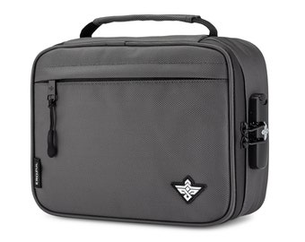Erozul Exodus v2 Smell Proof Case with Combination Lock Water Resistant Smell Proof Stash Cas + Bonus Gifts - Graphite