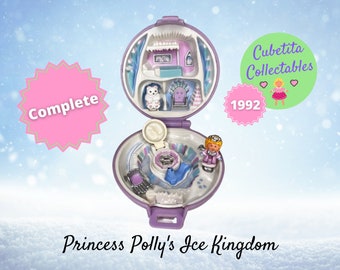 Vintage 1992 Bluebird Polly Pocket Princess Polly's Ice Kingdom - COMPLETE COMPACT