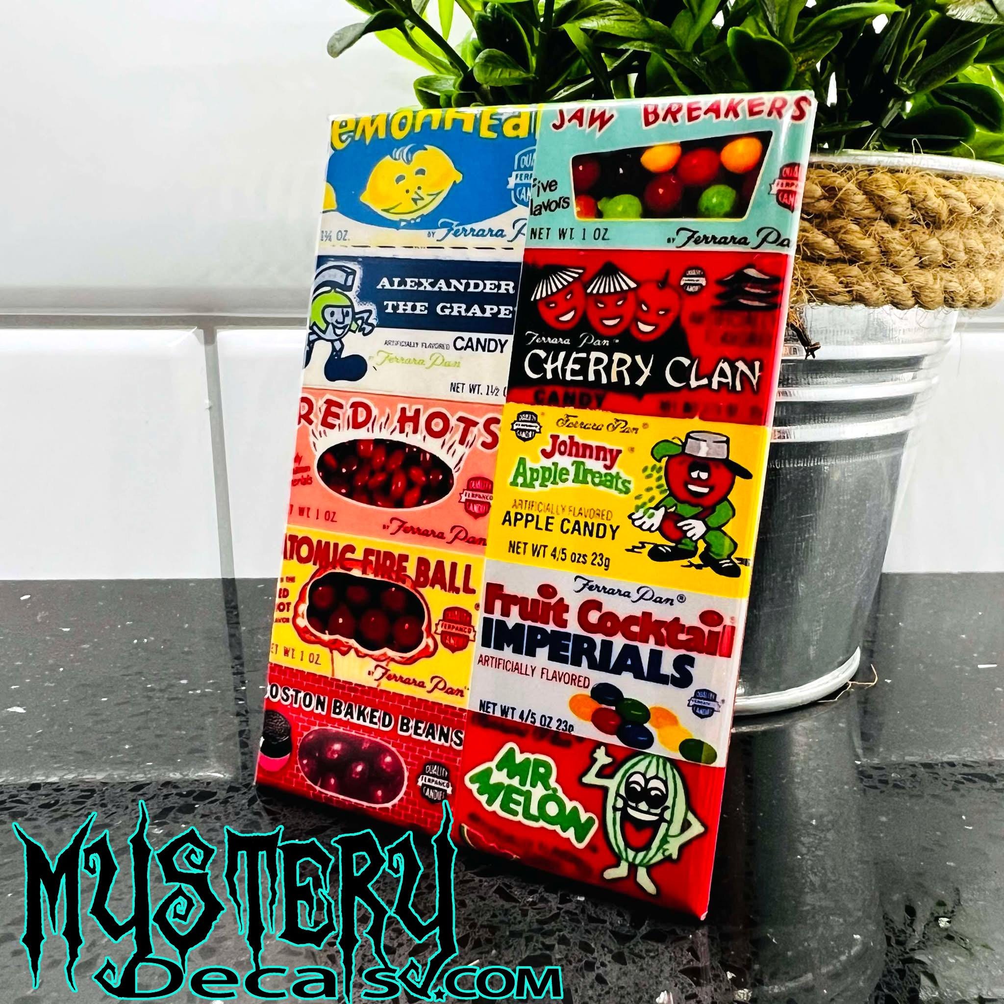Nostalgic Magnet Candy Box Rectangle Retro Fridge Magnet 2.5