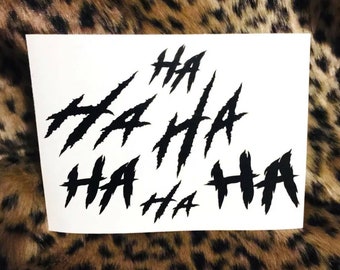 Joker Hahaha Tattoo Etsy Joker Hahaha Tattoo Etsy