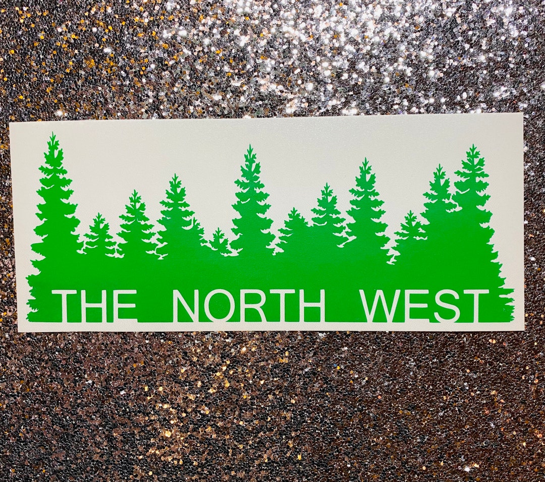 7” the North West Tree Line Tree Vinyl Die Cut Decal Sticker ...