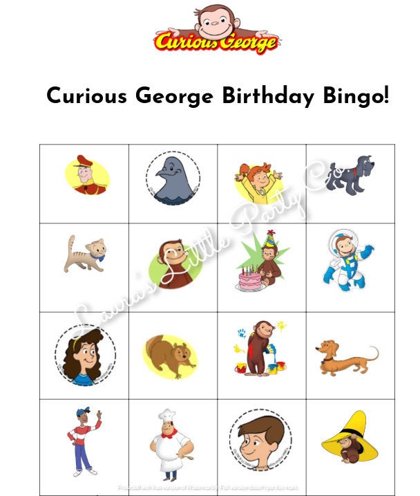 curious-george-bingo-printable-16-unique-boards-plus-caller-key-etsy