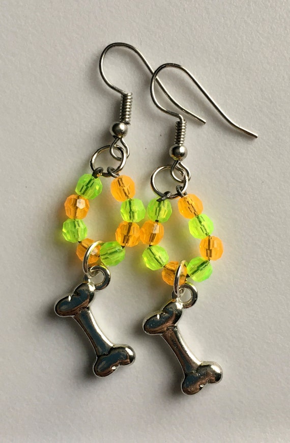 Dog Bone Earrings Etsy