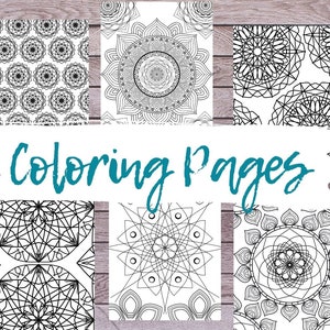 Pagine da colorare Mandala stampabili / Fogli da colorare per adulti / Libro da colorare per adulti