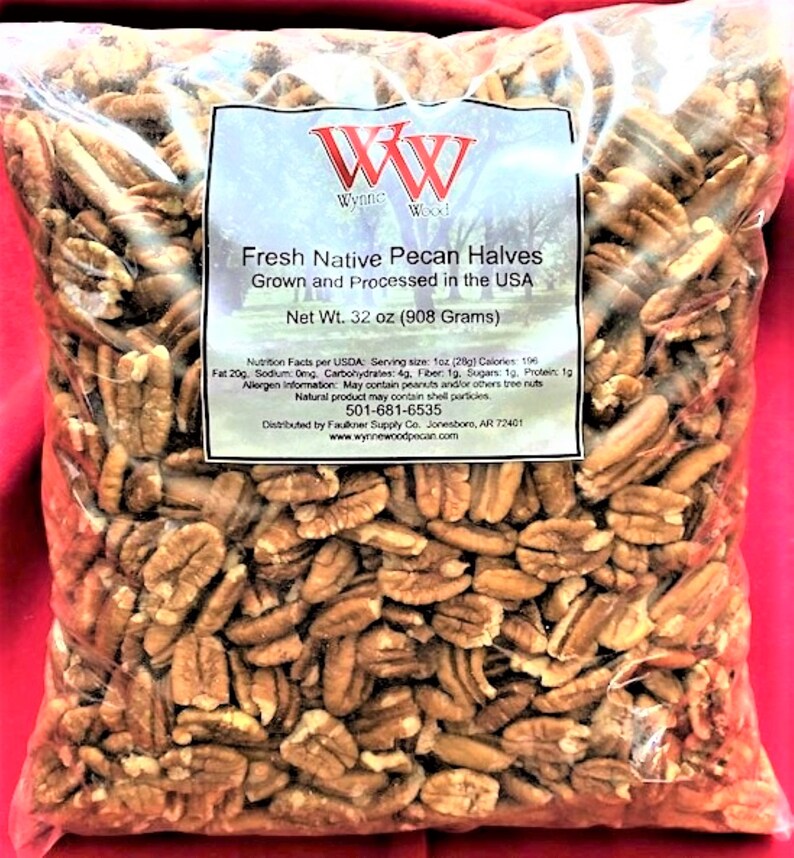 Pecan Halves Native Raw 2 lbs Etsy