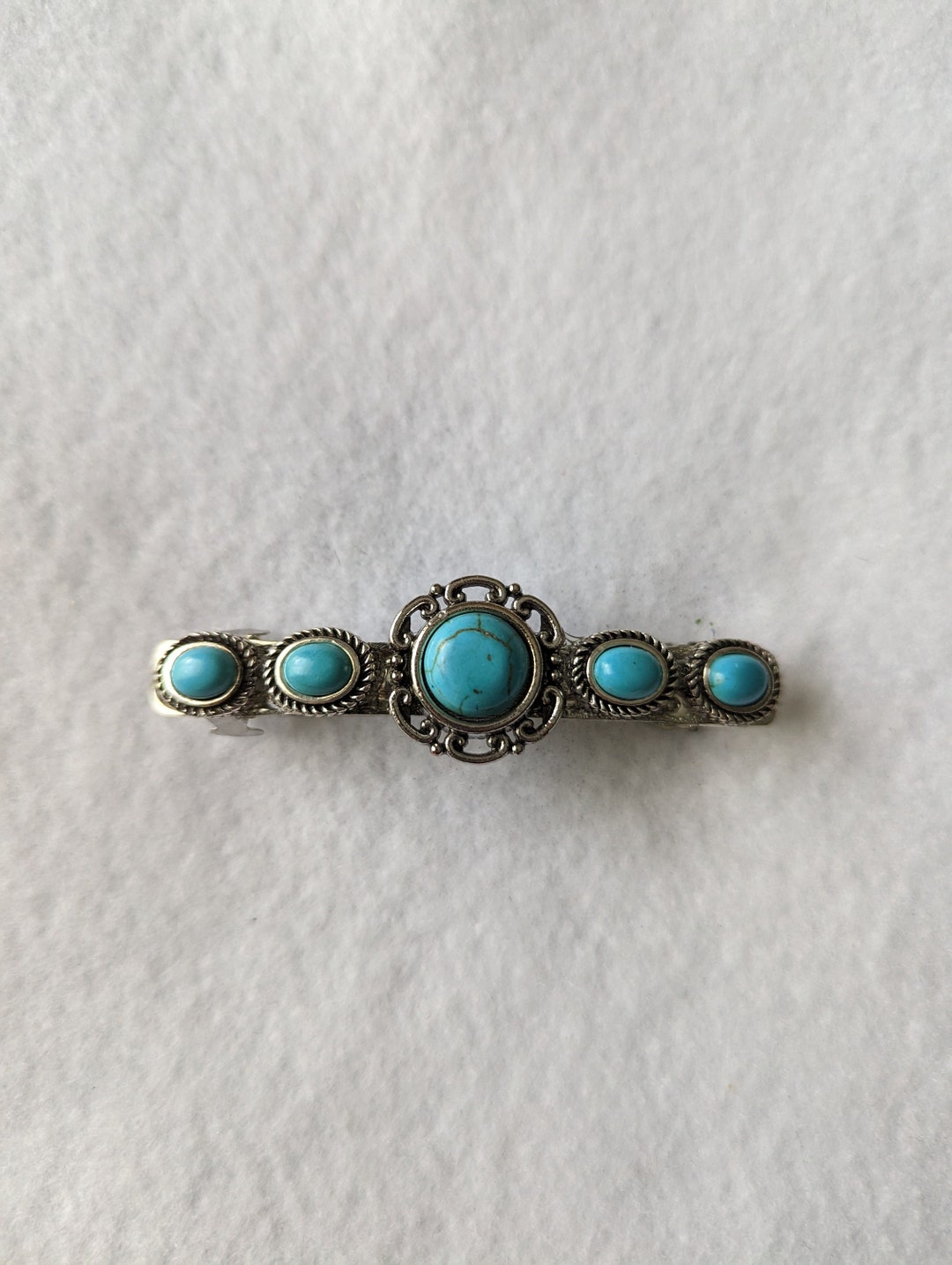 Turquoise Hair Barrettes Boho Turquoise Hair Barrettes Etsy