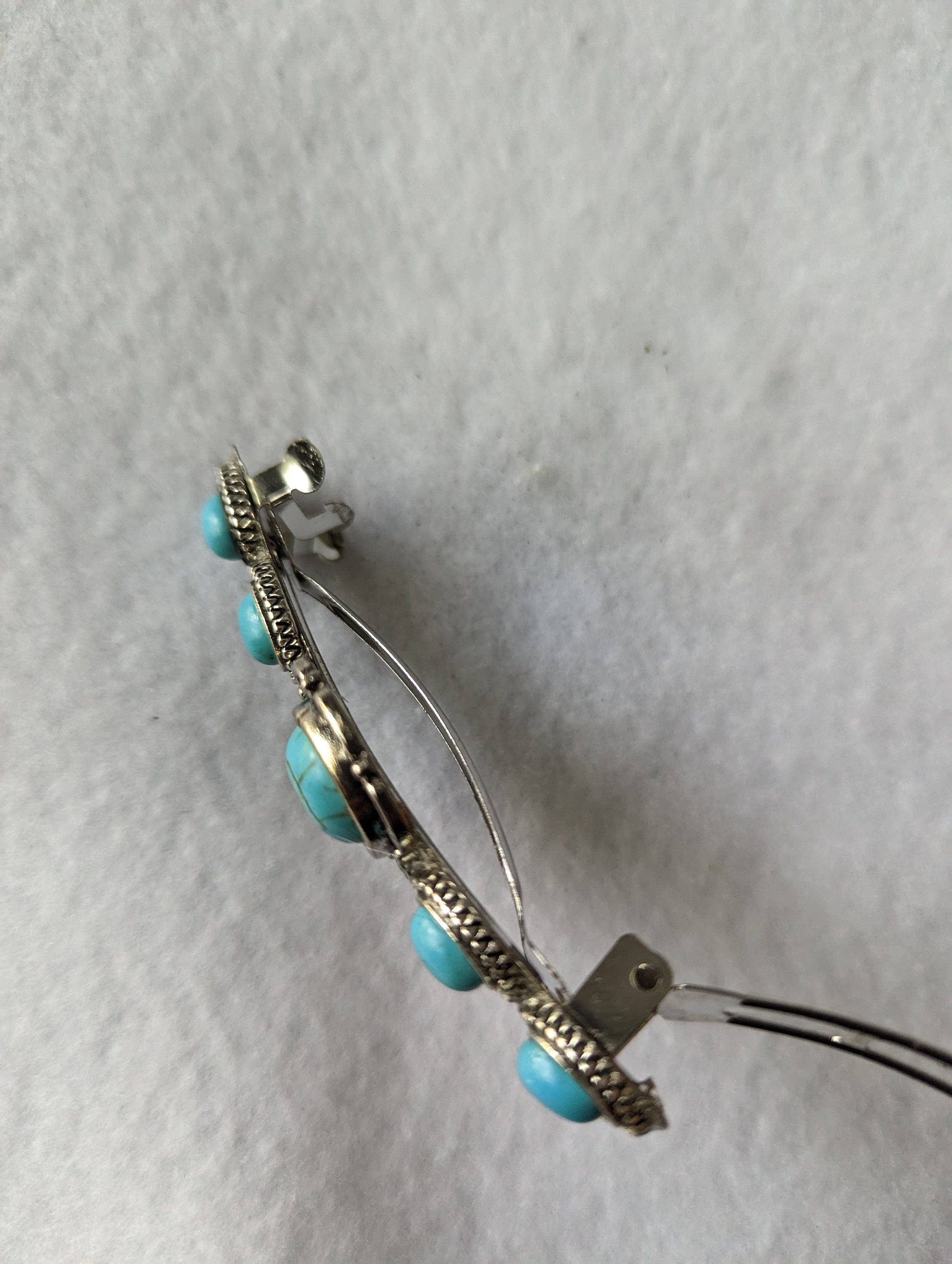 Turquoise Hair Barrettes Boho Turquoise Hair Barrettes Etsy