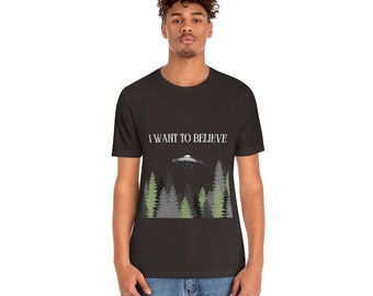 Camiseta de manga corta de Expediente X Mulder & Scully Quiero creer Camiseta Camiseta de Expediente X Camiseta Mulder Camiseta Scully Camiseta Vintage XFiles