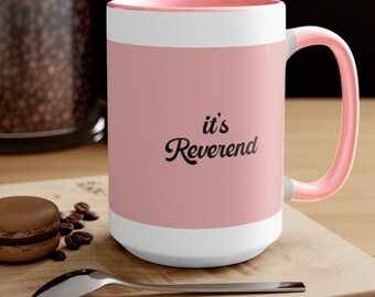 Tasses à café bicolores haut de gamme Pastor Gift, 15 oz Cadeau pour pasteur Cadeau pour révérend Tasse pour pasteur Tasse pour ministre Tasse pour séminariste