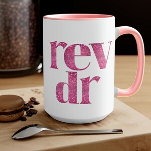 Reverend GiftTwo-Tone Coffee Mugs, 15oz Gift for minister gift for pastor gift for officiant gift for clergy