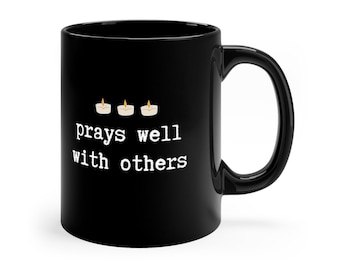 Tasse « Prie bien avec les autres », cadeau de remerciement pour le pasteur
