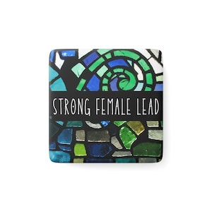 Strong Female Lead Porcelain Magnet, Square Gift for Pastor Appreciation Gift for Minister Gift for Deacon Gift for Clergy