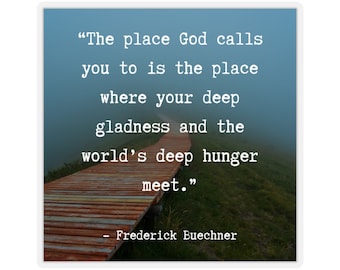 Frederick Buechner Kiss-Cut Stickers Gift for Minister Gift for Pastor Gift for Clergy