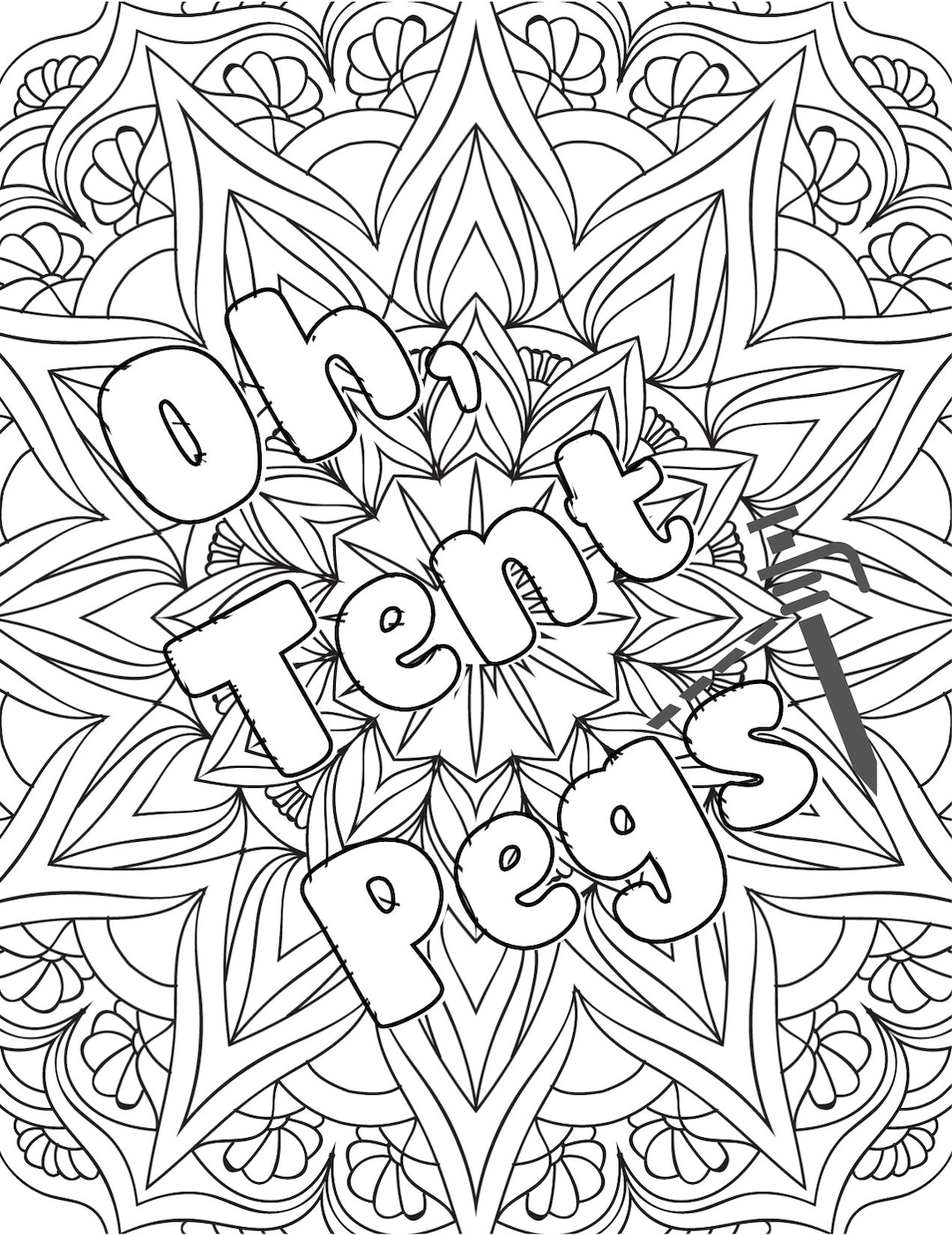 Printable Jael "oh Tent Pegs" Coloring Page - Etsy