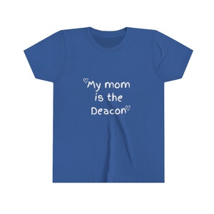 Gift for Deacon Deacon&#39;s Kid Youth Short Sleeve Tee for Deacon&#39;s Kid Children of Deacon Shirt for Minister Gift for Clergy Gift Faith Gift