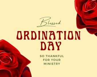 Printable Ordination Card