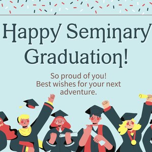 Seminary Graduation Card for Seminary Graduate Card for Graduation from Seminary Graduation Card for Vicar Card for Intern Pastor Graduation