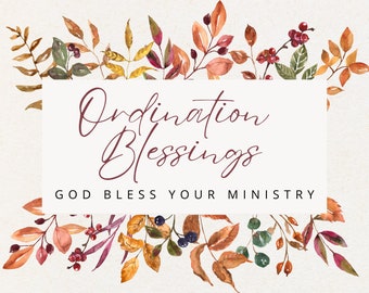 Pastor Ordination Card for Ordination of Deacon Ordination of Minister card Instant Download Printable Card Digital Download