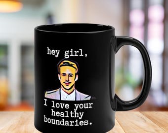 Healthy Boundaries gift for pastor gift for deacon gift for minister 11oz Black Mug healthy boundaries cup Christmas Gift healthy boundaries