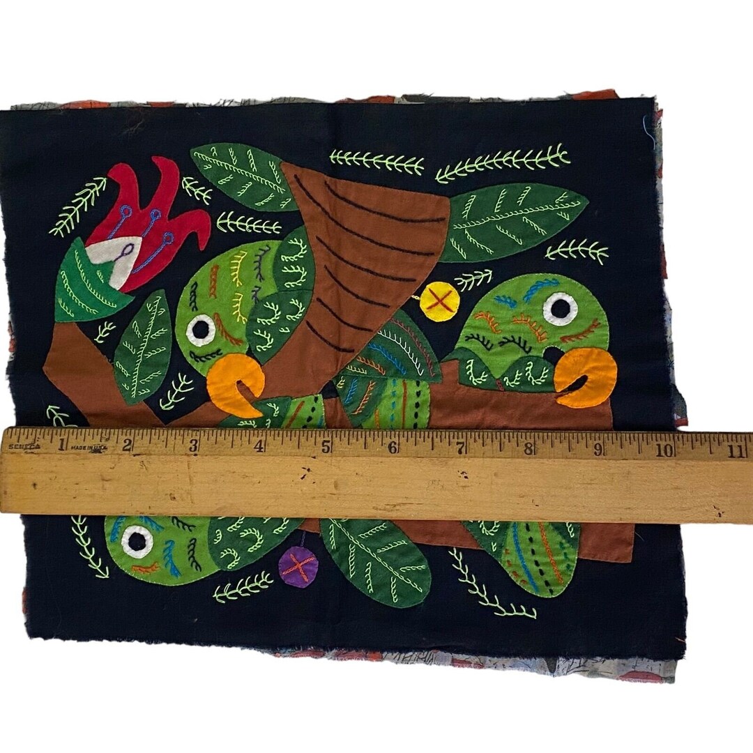 Vintage Molas by Indios Hand Sewn Parrot Bird Tropical Kuna - Etsy