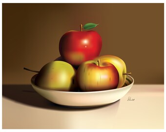 Assorted Apples Illustration