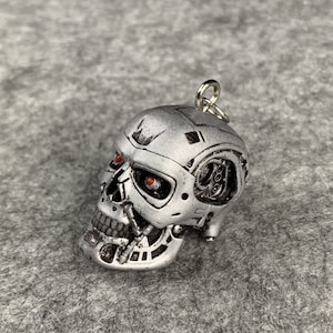 Terminator T800 Head Skull Bead for Necklace Bracelet Resin 3D Print