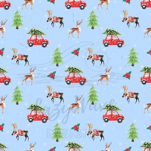 Winter Scene // Seamless Pattern // Digital Design // Christmas Holiday