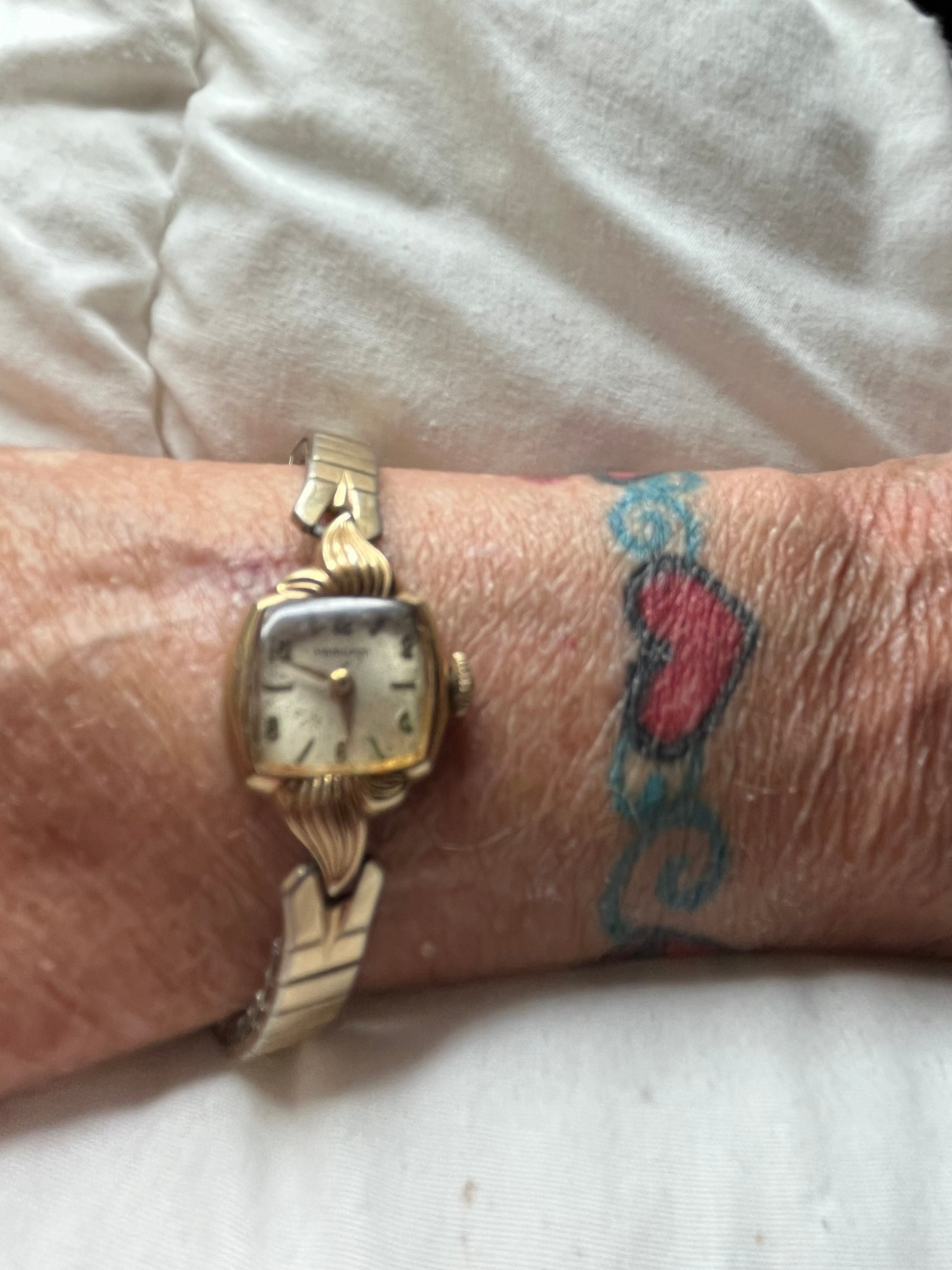 Montre Femme Hamilton Illinois 10K RGP Avec Bracelet - En état De Marche - Mécanique Remontage Manuel