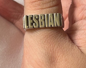 sterling silver lesbian ring