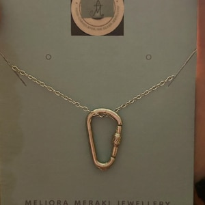 lesbiskt halsband i sterlingsilver med karbinhake