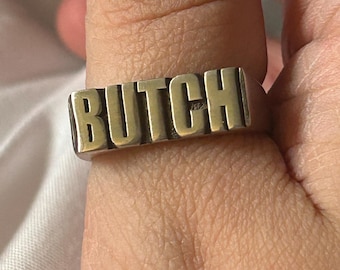 sterling silver butch lesbian ring