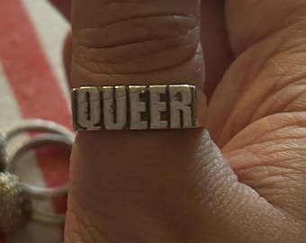 sterling silver queer ring