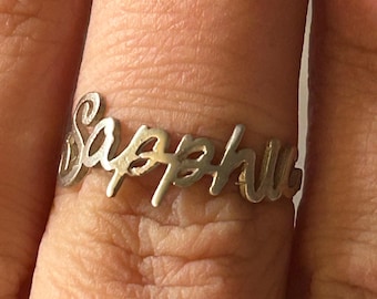 sterling silver sapphic lesbian ring